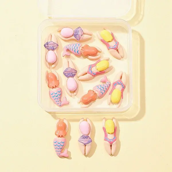 12Pcs 3 Styles Opaque Resin Cabochons