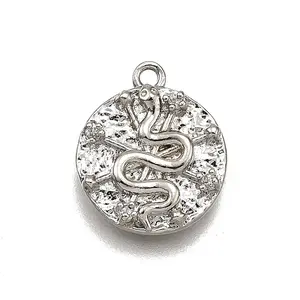 Brass Micro Pave Clear Cubic Zirconia Pendants