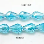 Electroplate Glass Faceted teardrop