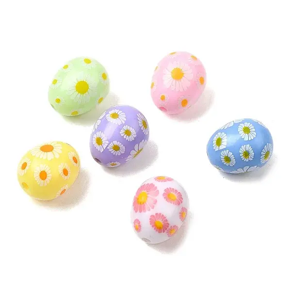 Printed Opaque Acrylic Beads