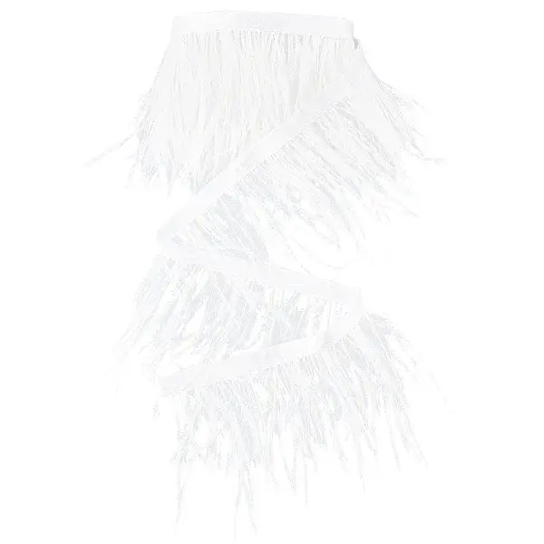2 Yards Fashion Ostrich Feather Cloth Strand Costume Accessories