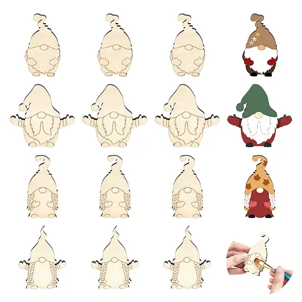 1 Set Unfinished Wooden Cutouts