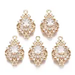 Brass Micro Pave Cubic Zirconia Links Connectors