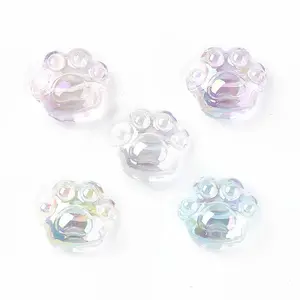 UV Plating Rainbow Iridescent Acrylic Beads