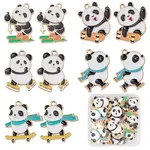 30Pcs 5 Style Alloy Enamel Pendants