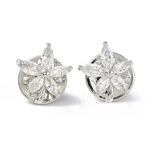 Sparkling Flower Brooch Pin