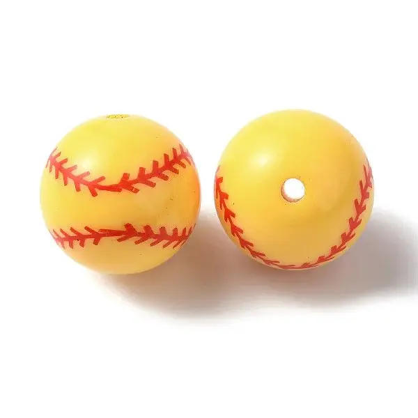 Sport Theme Opaque Resin Beads