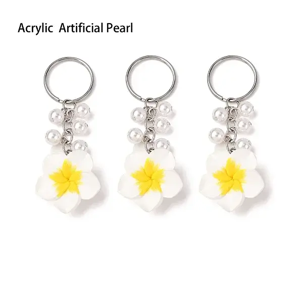 Polymer Clay Flower Keychains