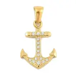 Ion Plating(IP) 304 Stainless Steel Micro Pave Cubic Zirconia Pendants