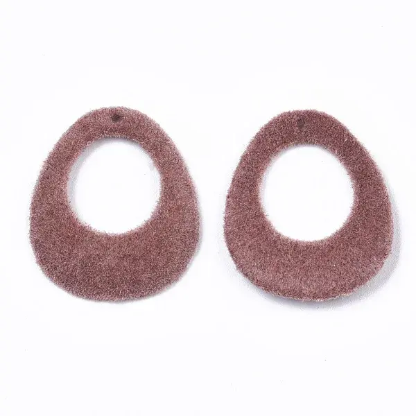 Flocky Alloy Pendants