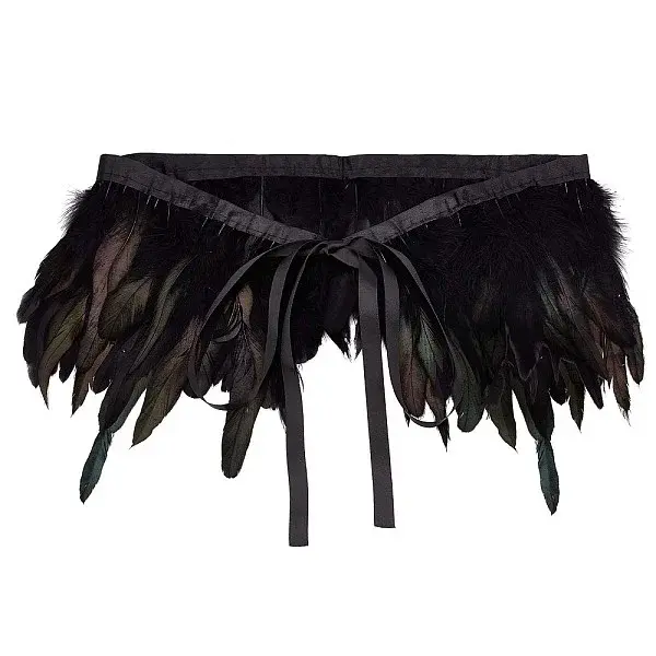 Gothic Style Natural Feather Cape