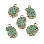 Dyed Synthetic Lava Rock Pendants