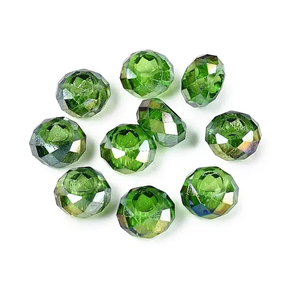 Transparent Baking Paint Glass European Beads