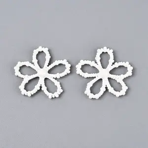 Spray Painted Alloy Flower Multi-Strand Links
