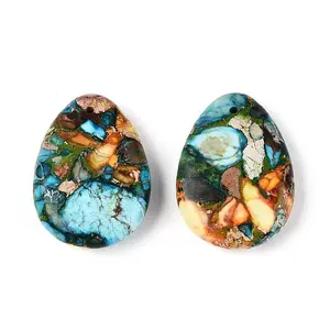 Dyed Natural Imperial Jasper Pendants