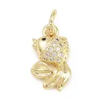 Brass Micro Pave Cubic Zirconia Pendants