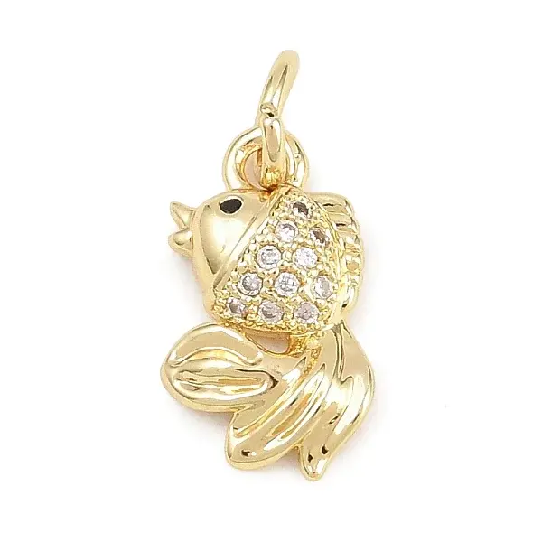 Brass Micro Pave Cubic Zirconia Pendants