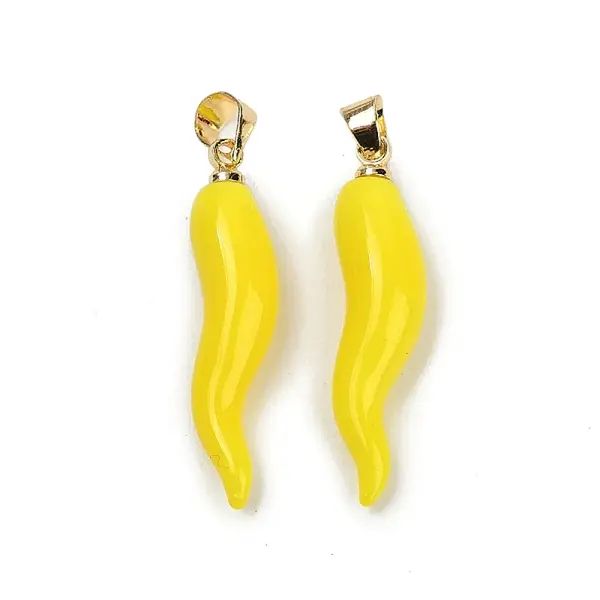 Handmade Lampwork with Brass Pendants