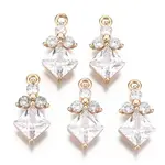 Brass Micro Pave Cubic Zirconia Links