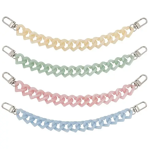 8Pcs 4 Colors Acrylic Boot Strap Chains