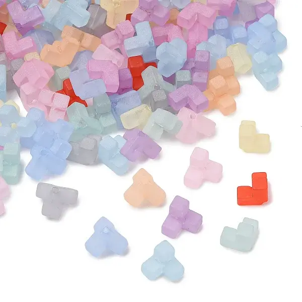 Frosted Transparent Acrylic Beads