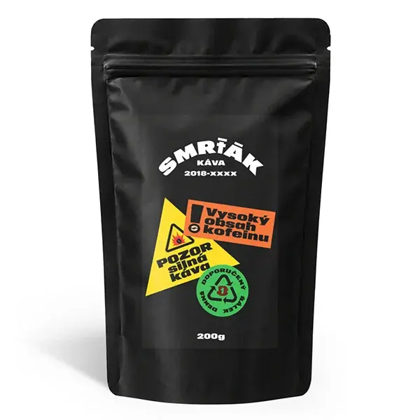 Káva Smrťák (Směs robusta) - "SILNÝ" 200 g