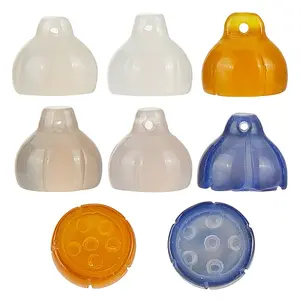 8Pcs 4 Colors Natural Agate Lotus Pod Charms