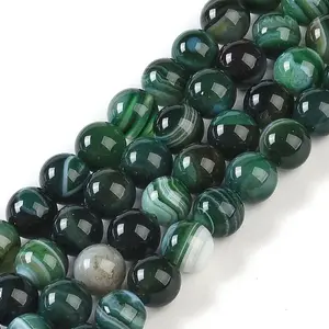 Natural Striped Agate/Banded Agate Beads Strands
