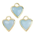 Natural White Jade Faceted Pendants