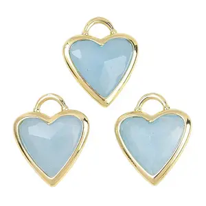 Natural White Jade Faceted Pendants