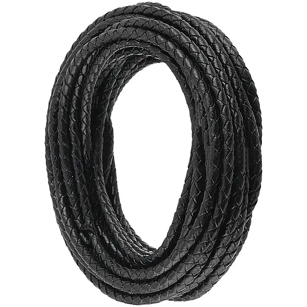 5M Braided Leather Cord with Core