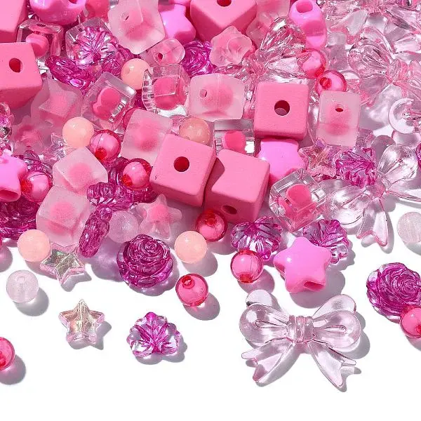200Pcs Mixed Styles Acrylic Beads