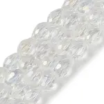 Transparent Electroplate Glass Beads Strands