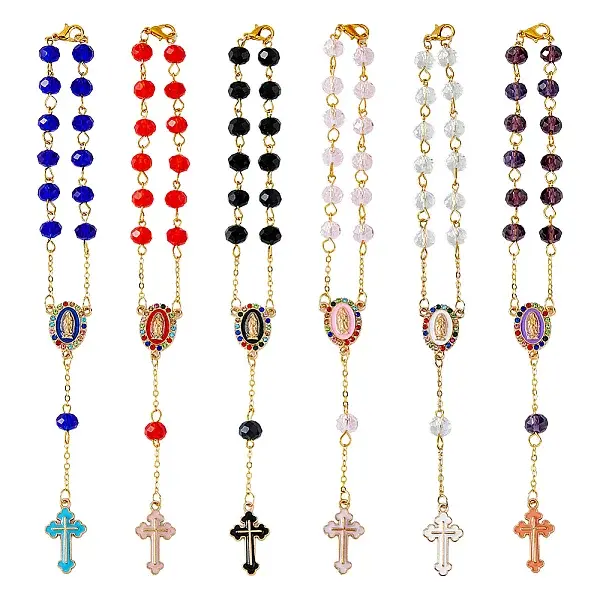 Cross Alloy Enamel Pendant Decorations