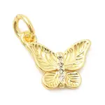 Brass Micro Pave Cubic Zirconia Charms