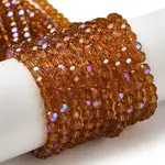 Electroplate Transparent Glass Beads Strands