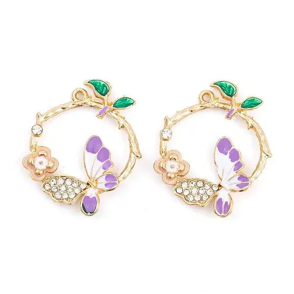 Rack Plating Alloy Enamel Pendants