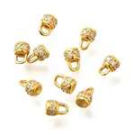 925 Sterling Silver Micro Pave Clear Cubic Zirconia Cord Ends