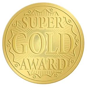 Plastic Self Adhesive Gold Foil Embossed Stickers