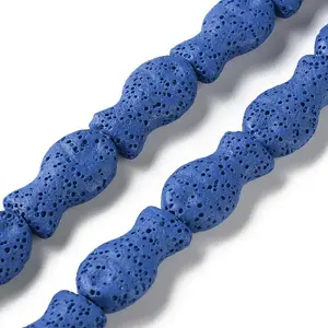 Fish Dyed Natural Lava Rock Beads Strands