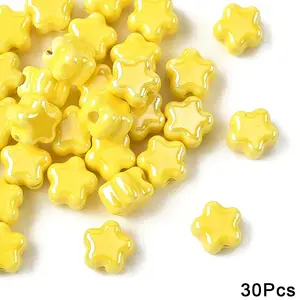 30Pcs Handmade Porcelain Bead