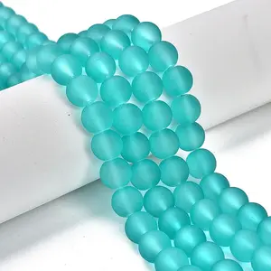 Baking Painted Transparent Glass Bead Strands