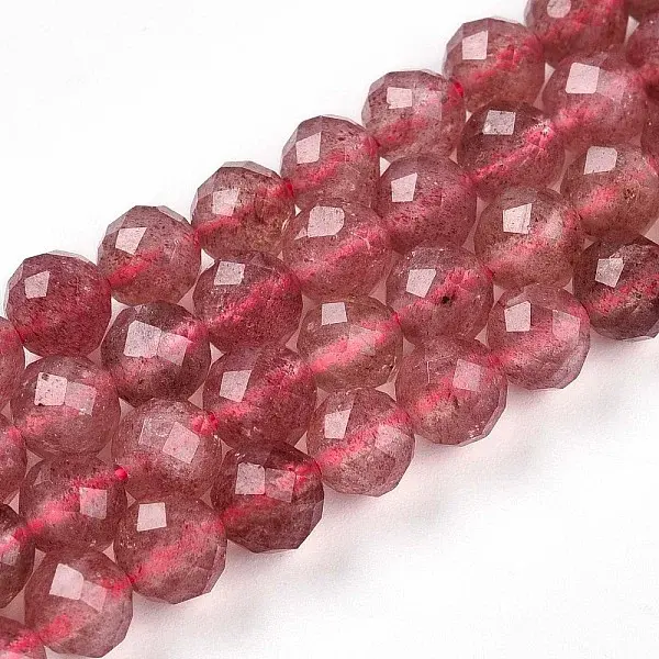 Natural Strawberry Quartz Beads Strands