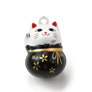 Spray Painted Alloy Bell Pendants