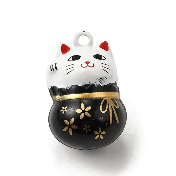 Spray Painted Alloy Bell Pendants