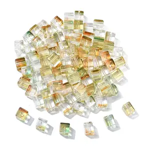 100Pcs Baking Paint Transparent Glass Beads