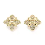 Brass Micro Pave Clear Cubic Zirconia Bead Caps