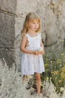 Dětské bavlněné šaty Tartine et Chocolat bílá barva, mini, CA30141