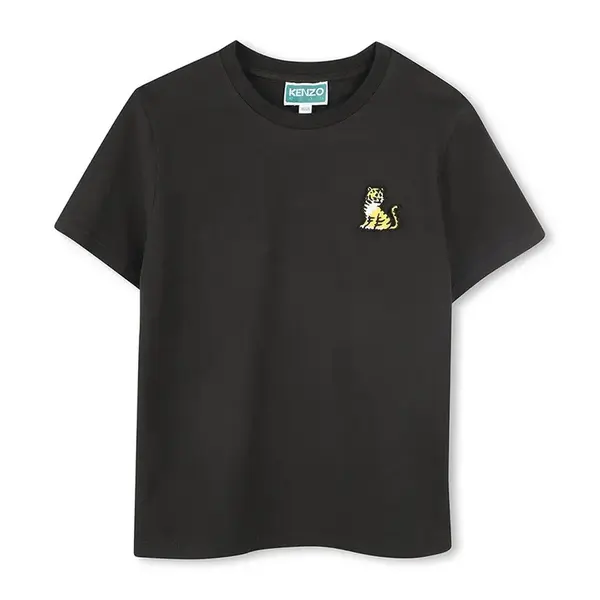Dětské bavlněné tričko Kenzo Kids modrá barva, s potiskem, K61138