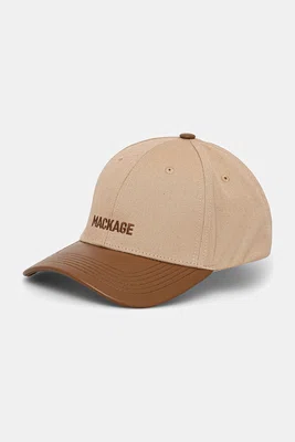 Bavlněná baseballová čepice MACKAGE béžová barva, ANDERSON.NV